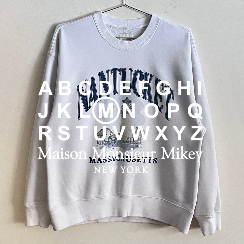 Abercrombie & Fitch White Crewneck Sweater - M